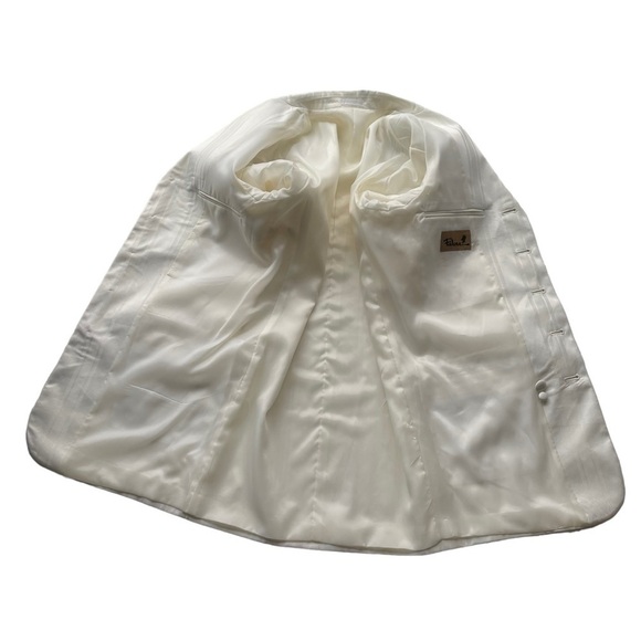 Falcone Dusk Vested JR Suit Blazer Jacket Vest Ivory Boys Size 16R Vintage NWT - Picture 9 of 12